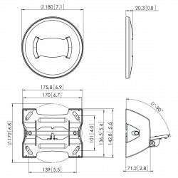 VOGEL'S Support double face sur colonne fixée au sol et au plafond pour écrans de 49" à 75"