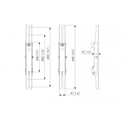 VOGEL'S Support plafond pour écrans 32" à 55"