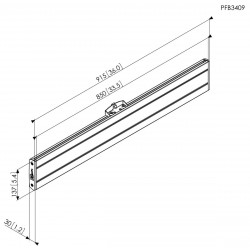 VOGEL'S Support plafond plat pour écrans 65" à 100"