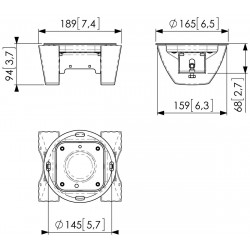 VOGEL'S Support plafond pivotant double face pour écrans 32" à 55"