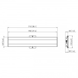 VOGEL'S Support plafond double face inclinable pour écrans 49" à 75"