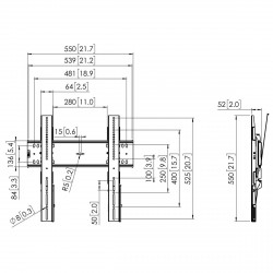 VOGEL'S PFW6410 Support mural inclinable pour écrans 46" à 65"