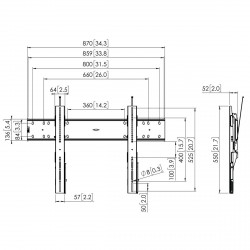 VOGEL'S PFW6810 Support mural inclinable pour écrans 55" à 86"