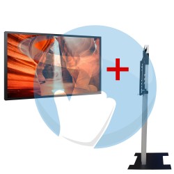 Pack Écran Vitrine haute luminosité SAMSUNG OM46N 46" avec Support ERARD XPO inversé pour vitrines