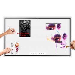 KIT SAMSUNG FLIP 65" ave Écran + Support mural + Boitier de Connectiques Face Avant