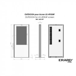 ERARD OUTDOOH Totem extérieur étanche pour écrans LG XE4F