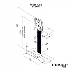 Support pied de sol ERARD KROSS FLIP pour SAMSUNG FLIP 55" et 65"