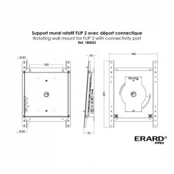 Support mural rotatif ERARD WALL FLIP pour SAMSUNG FLIP 55" et 65"