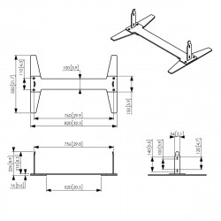 VOGEL'S PFT8525 chariot à roulettes pour tubes motorisés PFFE