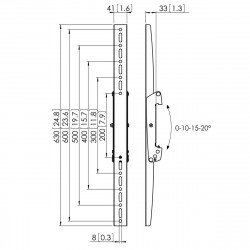 VOGEL'S Connect'It - Support sur pied pour écrans de 47" à 55" orientation portrait pour fixation au sol