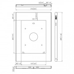 Support pour iPad Pro 9.7" avec pied de table fixe inclinable de 0° à 90°