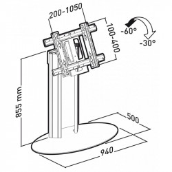 ERARD PLASMATECH 90 cm Pupitre mobile d'écran inclinable