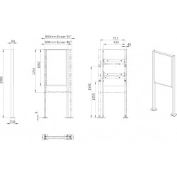 SCREEN UP Cache arrière SCREEN UP SPOMN55 portrait écran vitrine OM55N