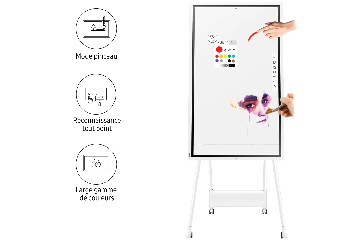 Image description du tableau blanc digital interactif collaboratif SAMSUNG FLIP Pro 55" (WM55R)