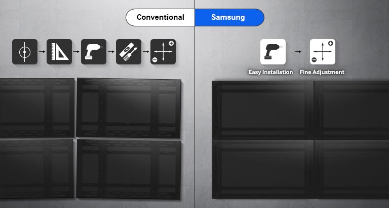 Image SAMSUNG WMN55-VD Support Mural Samsung pour écrans mur vidéo