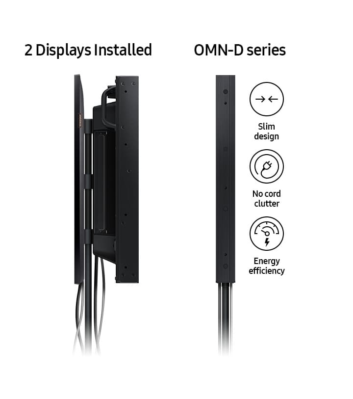 Image description écran vitrine haute luminosité double faces  SAMSUNG OM55N-D