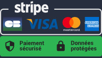 Paiement sécurisé via Stripe pour toute commande de vos écrans vitrines et autres solutions d'affichage dynamique